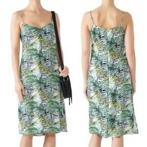 Louna Palm Print Dana Midi Slip Dress